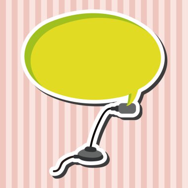 bilgisayar Tema mikrofon öğeleri vektör