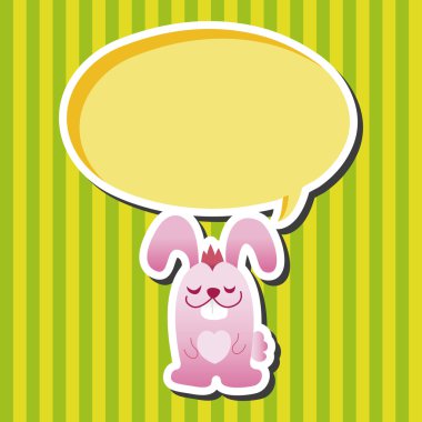 Hayvan tavşan düz simgesi elemanları, eps10