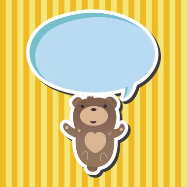 Hayvan ayı düz simgesi elemanları, eps10