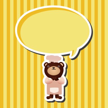 Hayvan ayı düz simgesi elemanları, eps10