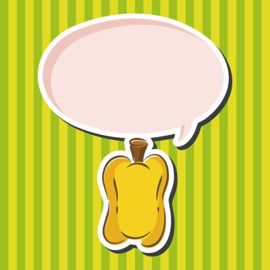 sebze yeşil biber düz simgesi elemanları, eps10