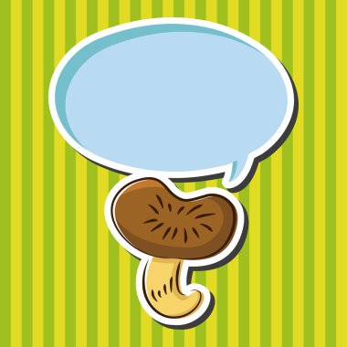 sebze mantar düz simgesi elemanları, eps10