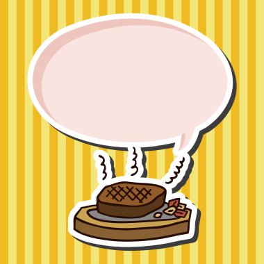 lokanta biftek düz simgesi elemanları, eps10