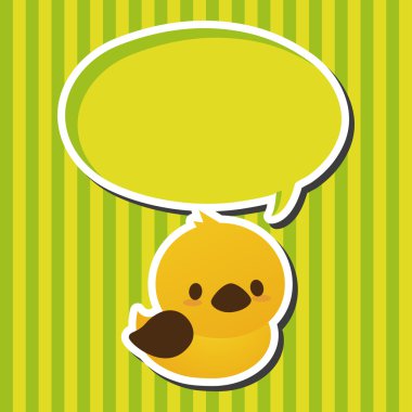 Hayvan ördek düz simgesi elemanları, eps10