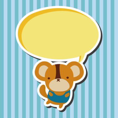 Hayvan düz simgesi elemanları, eps10