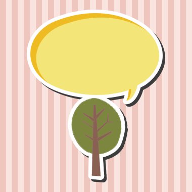 bitki ağaç düz simgesi elemanları, eps10