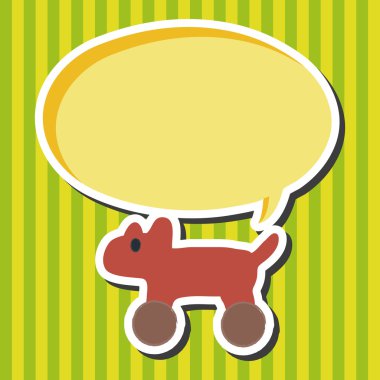 oyuncak köpek düz simgesi elemanları, eps10