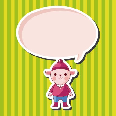 hayvan koyun kış çizgi film Tema öğeleri