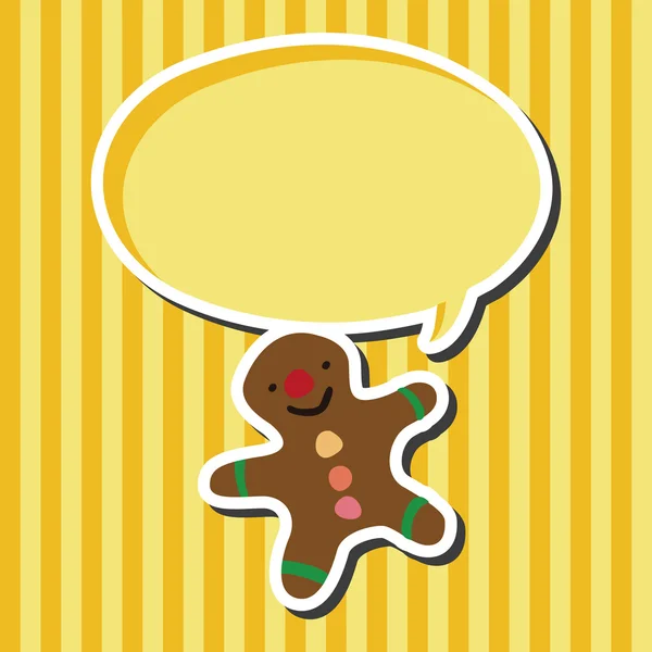 Christmas gingerbread man flat icon elements background,eps10 — Stock Vector