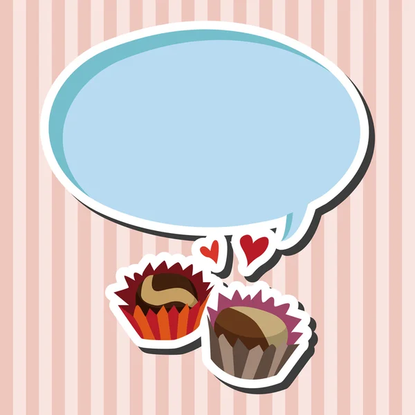 Valentine's Day chocolate flat icon elements backgtound, eps10 — Image vectorielle