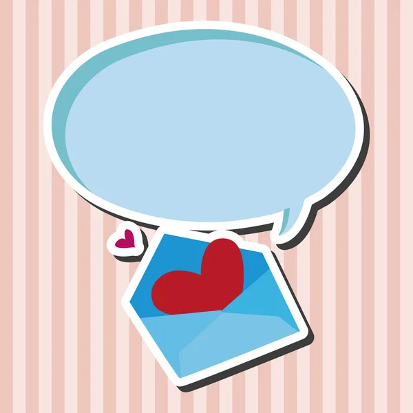 San Valentín amor carta plana icono elementos fondo, eps10 — Vector de stock