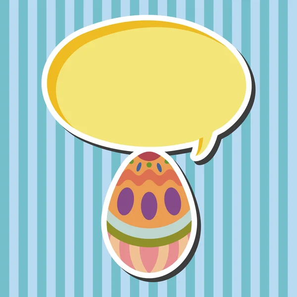 Huevo de Pascua plano icono elementos de fondo, eps10 — Vector de stock