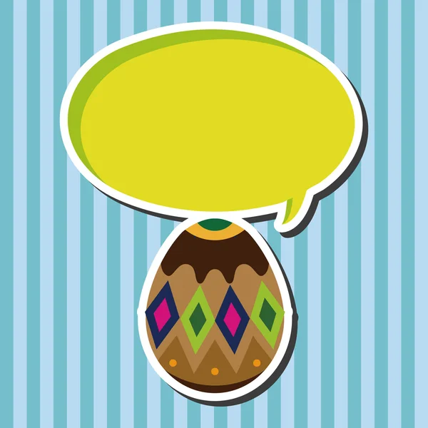 Huevo de Pascua plano icono elementos de fondo, eps10 — Vector de stock