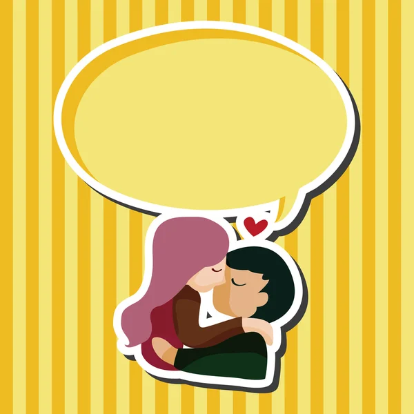 Valentine's day theme love couple elements vector — Stock Vector