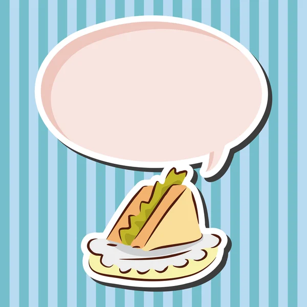 快餐三明治平面图标元素 eps10 — 图库矢量图片