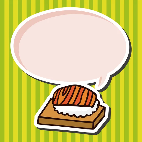 Comida rápida sushi elementos icono plano, eps10 — Vector de stock