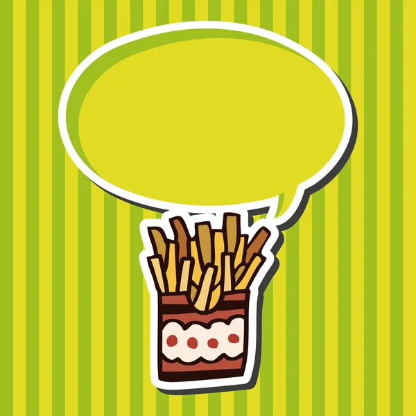 Fast foody frytki ikona płaskie elementy, eps10 — Wektor stockowy