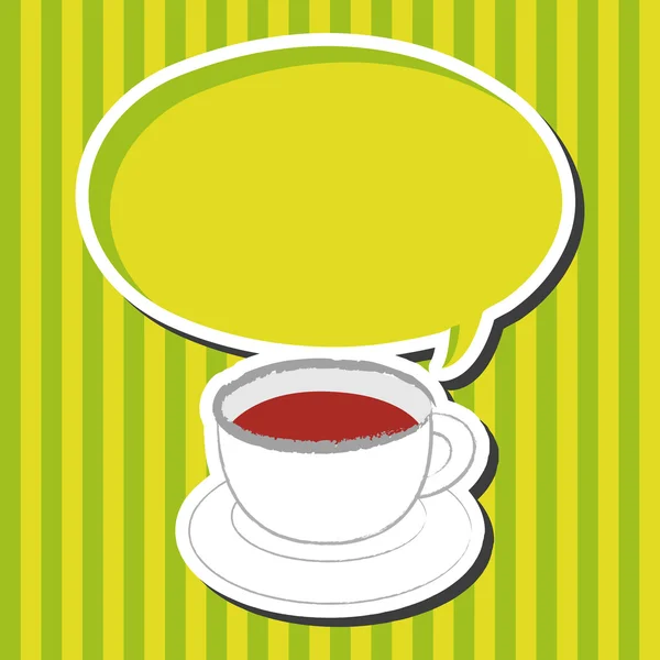 Geschirr Teetasse flache Symbolelemente, Eps10 — Stockvektor