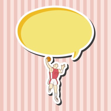 Basketbol oyuncu öğeleri vektör, eps