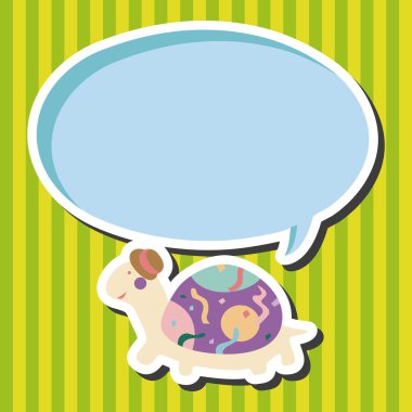 hayvan kaplumbağa çizgi film Tema öğeleri vektör, eps