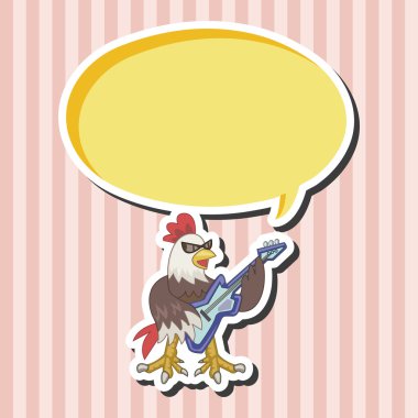 hayvan horoz enstrüman çizgi film Tema öğeleri oynarken