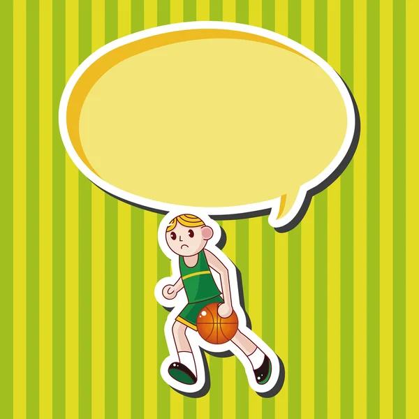 Baloncesto jugador elementos de dibujos animados vector, eps — Vector de stock