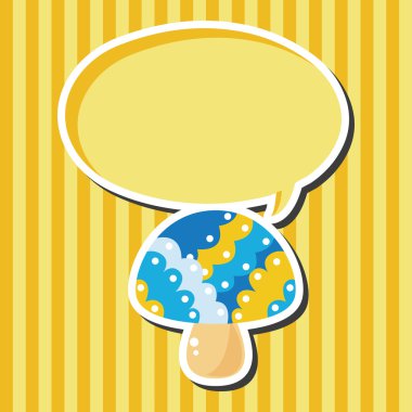 mantar karikatür Tema öğeleri vektör, eps