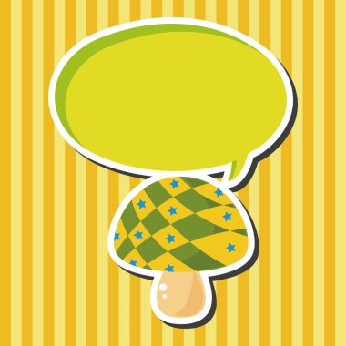 mantar karikatür Tema öğeleri vektör, eps