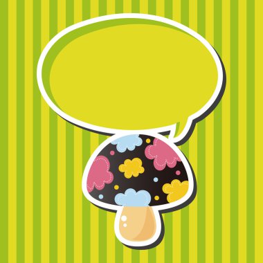 mantar karikatür Tema öğeleri vektör, eps