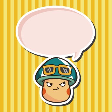 mantar karikatür Tema öğeleri vektör, eps