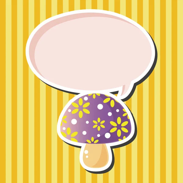 Champignons éléments de thème de dessin animé vecteur, eps — Image vectorielle