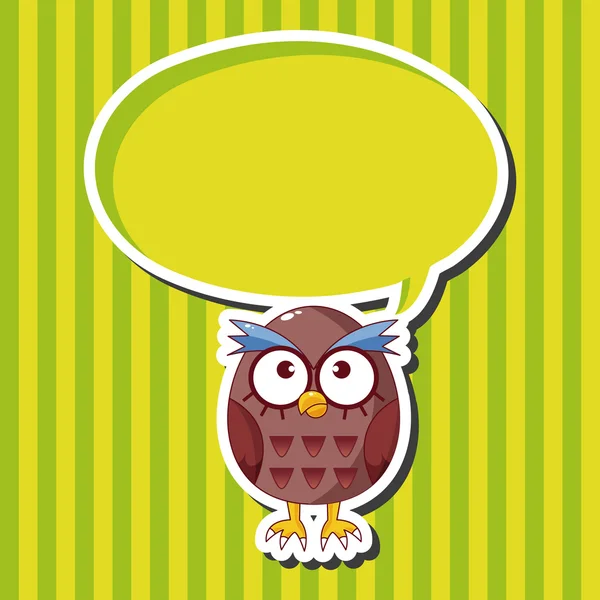 Bird owl cartoon theme elements vector,eps — Stock Vector