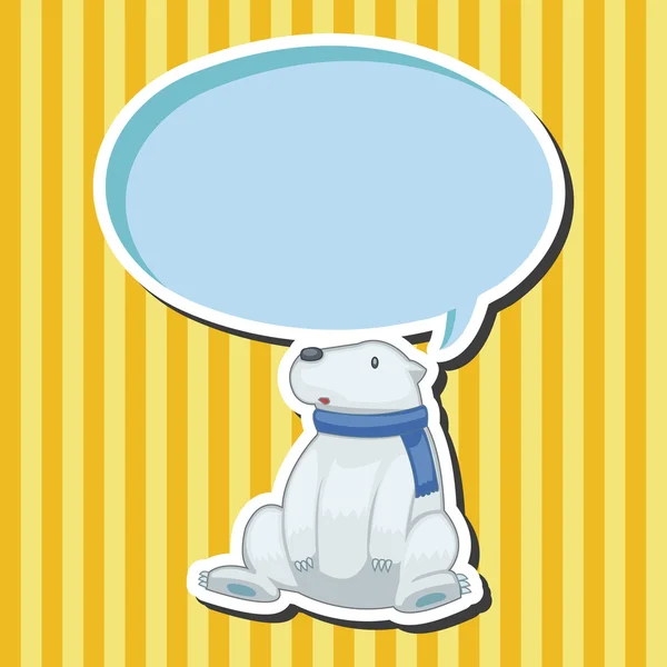 Djurens polar bear cartoon temaelement — Stock vektor