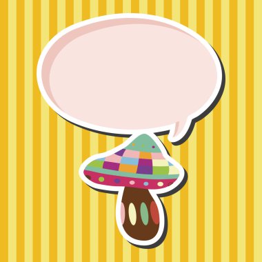 mantar karikatür Tema öğeleri vektör, eps