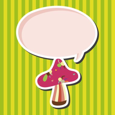 mantar karikatür Tema öğeleri vektör, eps