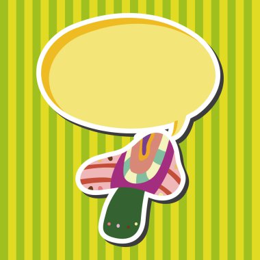 mantar karikatür Tema öğeleri vektör, eps