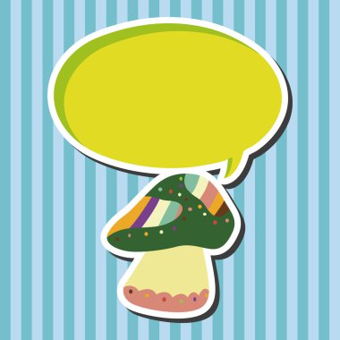 mantar karikatür Tema öğeleri vektör, eps