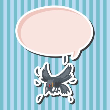 kuş karga karikatür Tema öğeleri vektör, eps