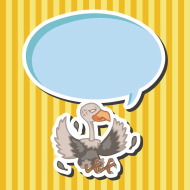kuş condor karikatür Tema öğeleri vektör, eps