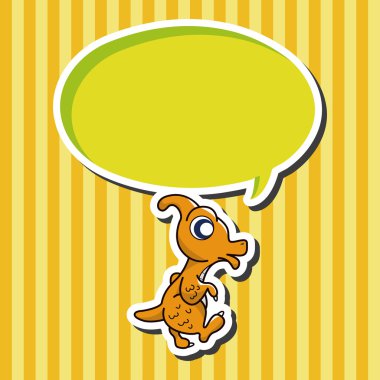 dinozor karikatür Tema öğeleri vektör, eps