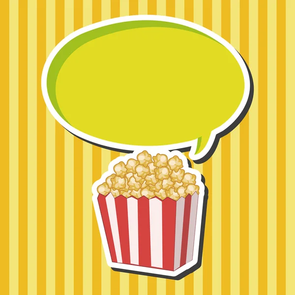 Pop corn éléments de thème — Image vectorielle