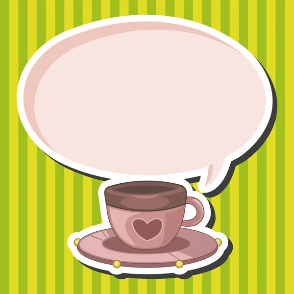 Speeltuin koffie-cup thema-elementen — Stockvector