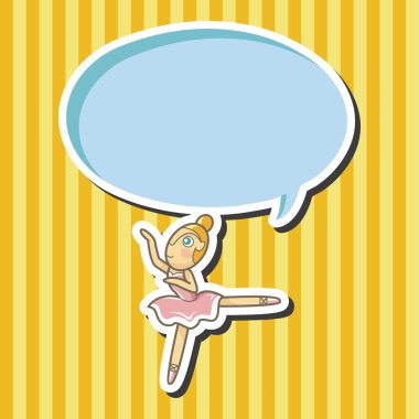 Bale dansçısı Tema öğeleri vektör, eps