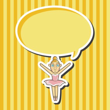 Bale dansçısı Tema öğeleri vektör, eps