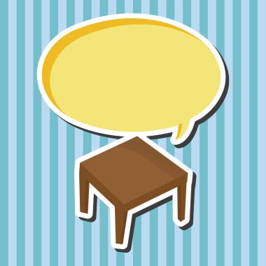 mobilya Tema tablo Resepsiyon elemanları vektör, eps