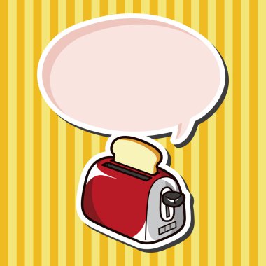 mutfak eşyaları ekmek kızartma makinesi Tema öğeleri vektör, eps