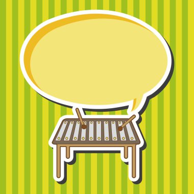 müzik glockenspiel Tema öğeleri vektör, eps