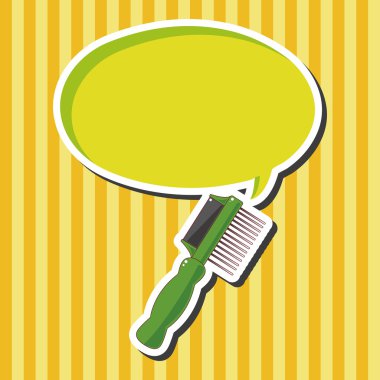 Evde beslenen hayvan köpek fırça Tema eleman vektör, eps10