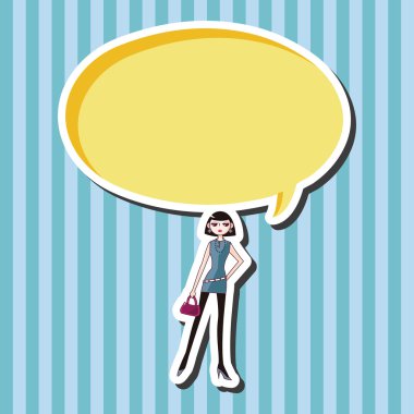 alışveriş kız Tema öğeleri vektör, eps