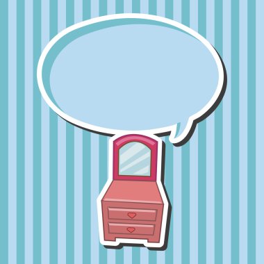 mobilya Tema kabine öğeleri vektör, eps